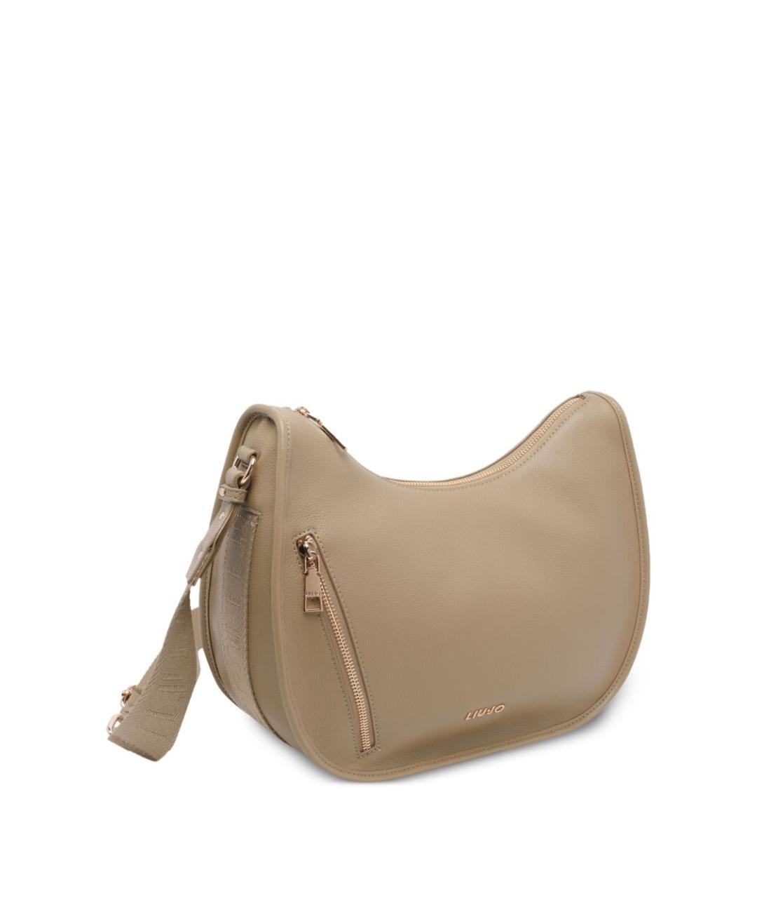 LIU JO Бежевая сумка через плечо из искусственной кожи, фото 3