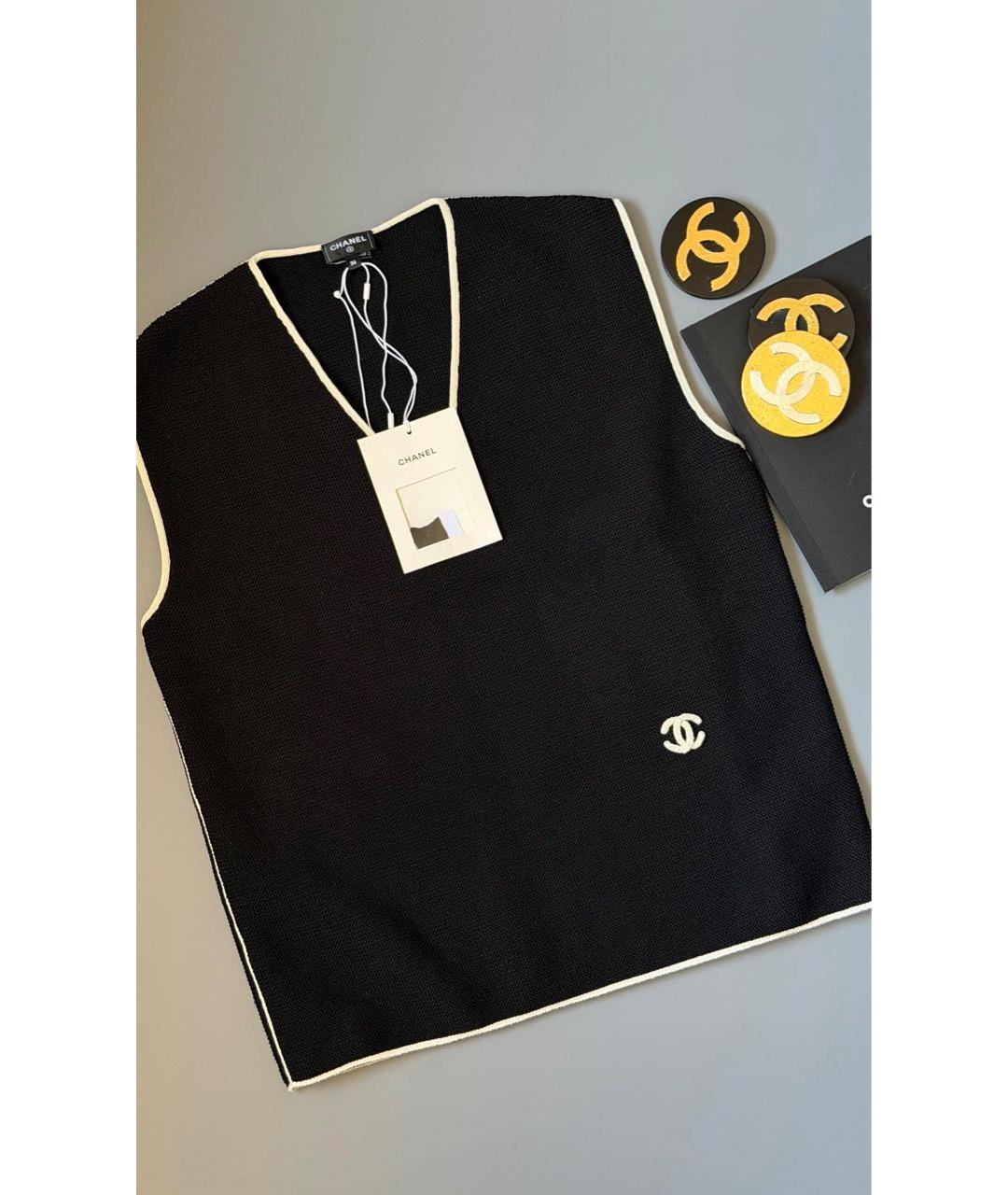 CHANEL Черный жилет, фото 2