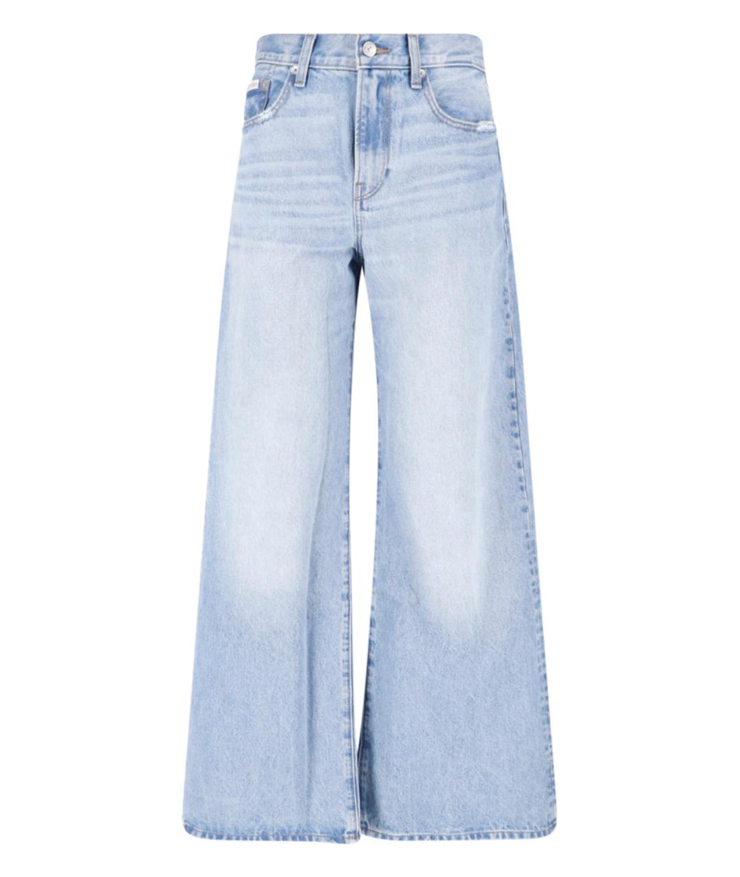 CALVIN KLEIN Синие хлопковые прямые джинсы, фото 1