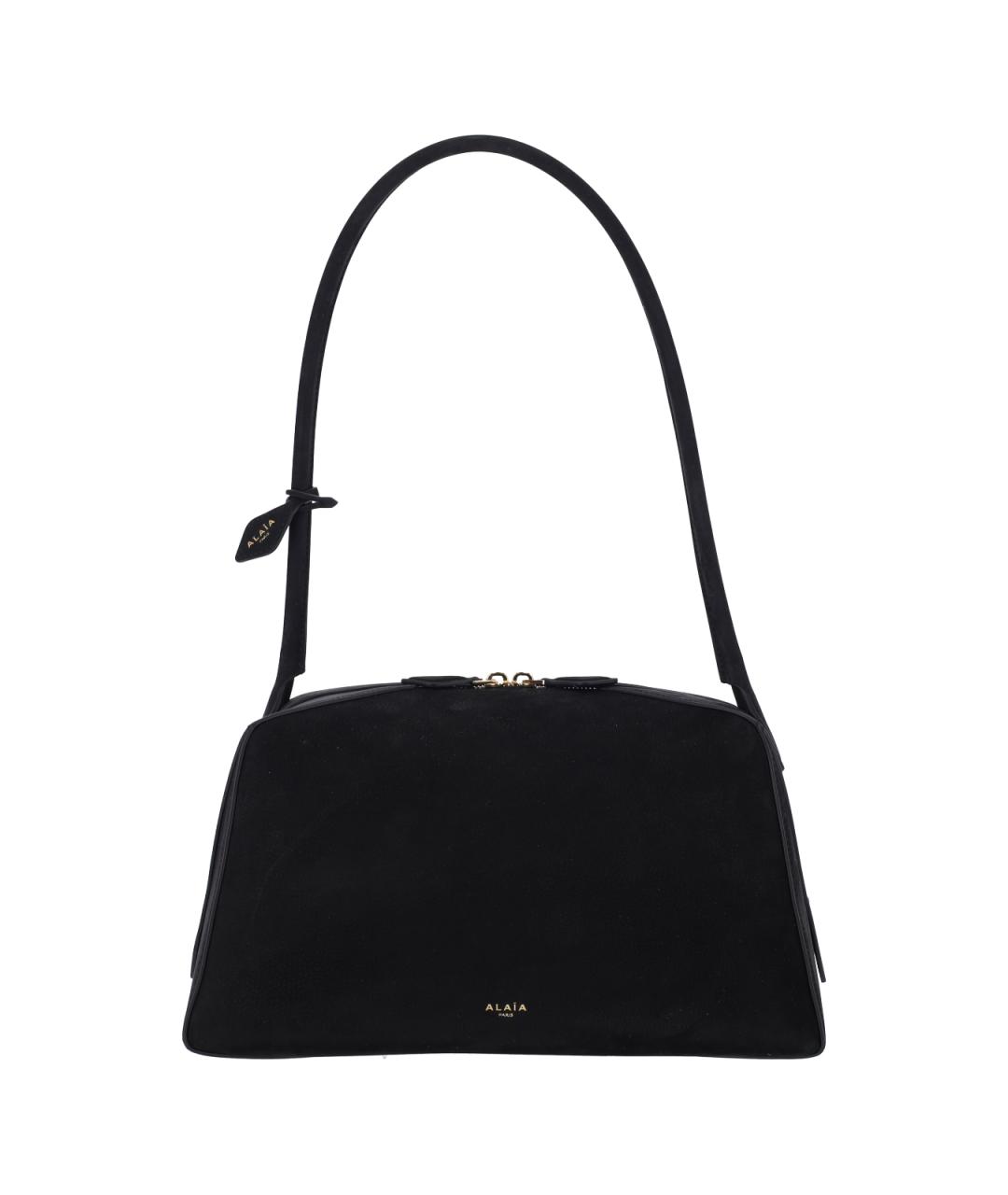 ALAIA Черная кожаная сумка с короткими ручками, фото 1