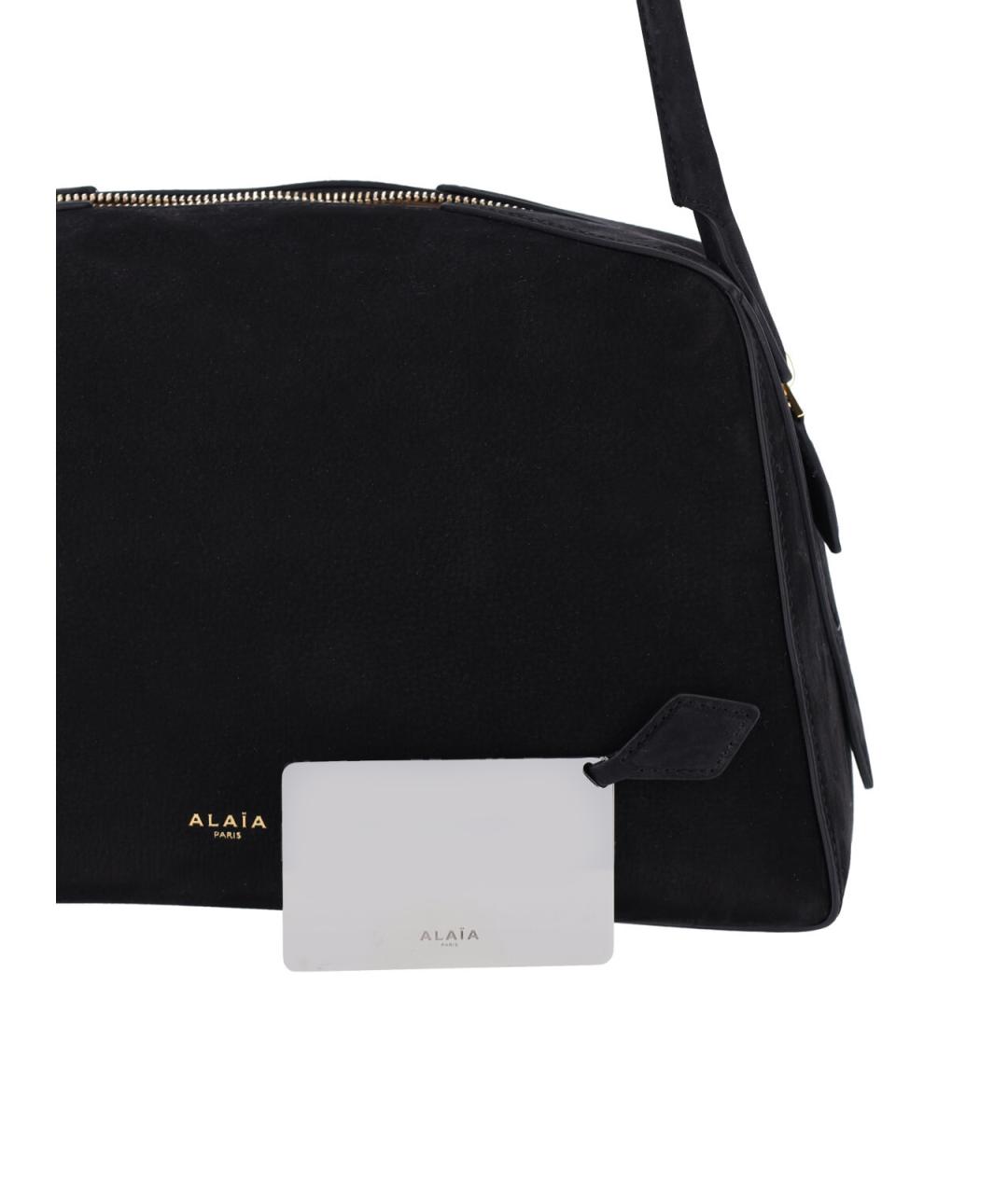 ALAIA Черная кожаная сумка с короткими ручками, фото 4