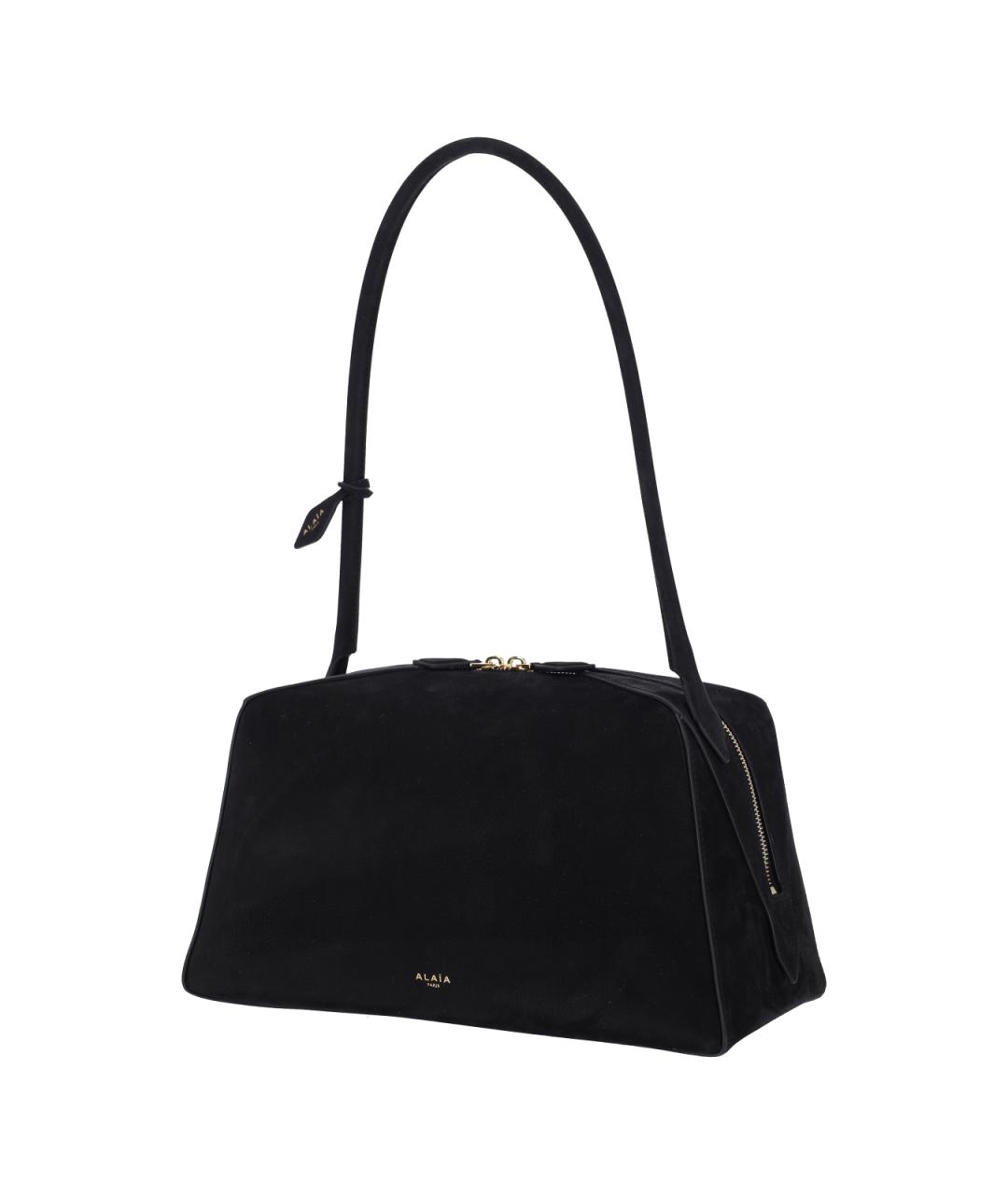 ALAIA Черная кожаная сумка с короткими ручками, фото 2