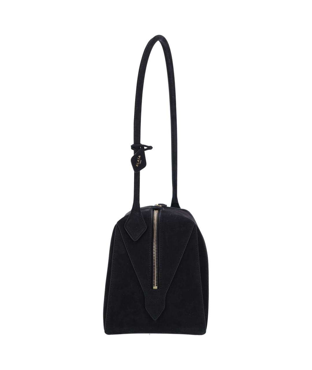 ALAIA Черная кожаная сумка с короткими ручками, фото 5