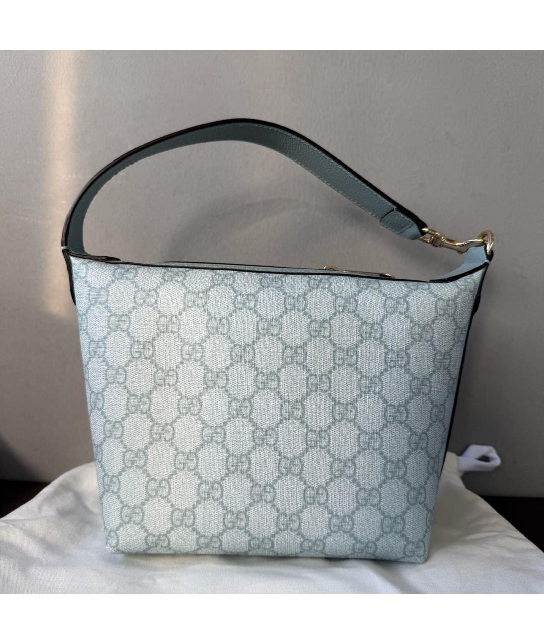 GUCCI Голубая сумка с короткими ручками, фото 9