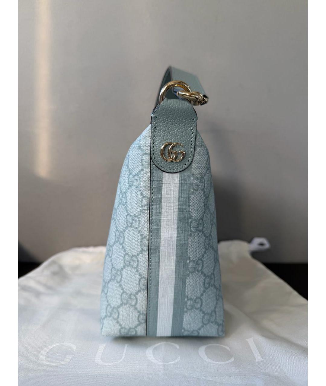 GUCCI Голубая сумка с короткими ручками, фото 3