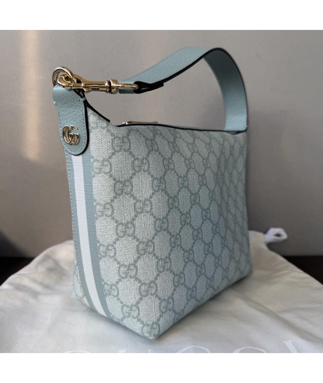 GUCCI Голубая сумка с короткими ручками, фото 2