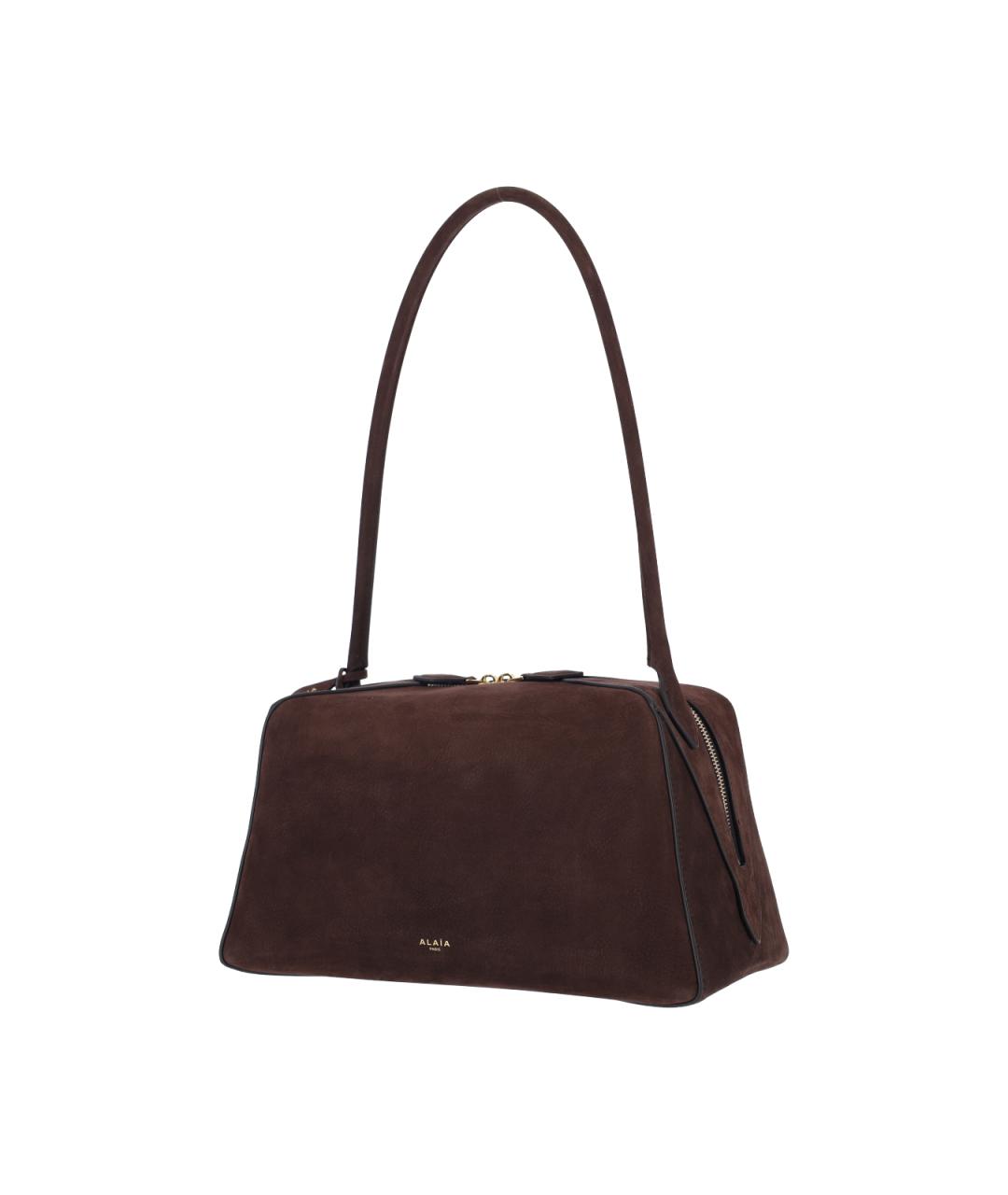 ALAIA Коричневая кожаная сумка с короткими ручками, фото 2