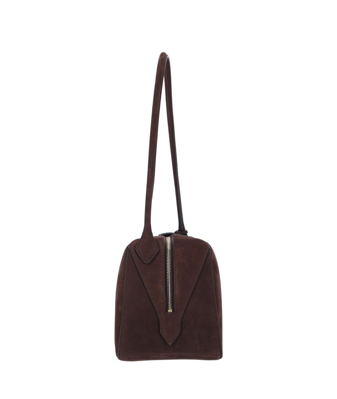 ALAIA Коричневая кожаная сумка с короткими ручками, фото 5