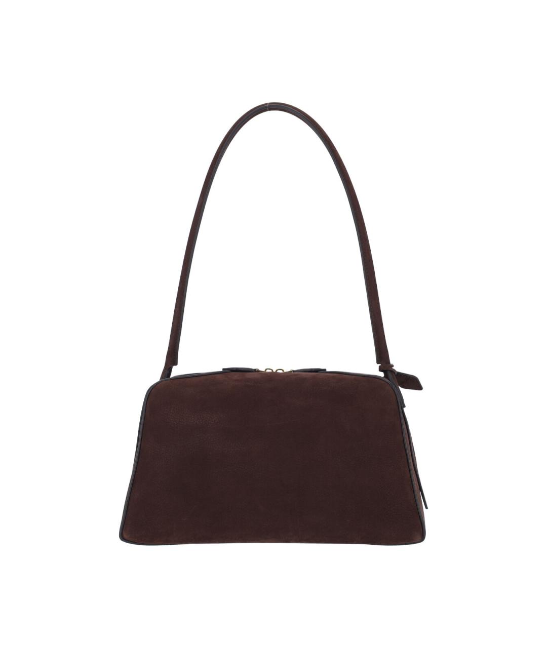 ALAIA Коричневая кожаная сумка с короткими ручками, фото 3