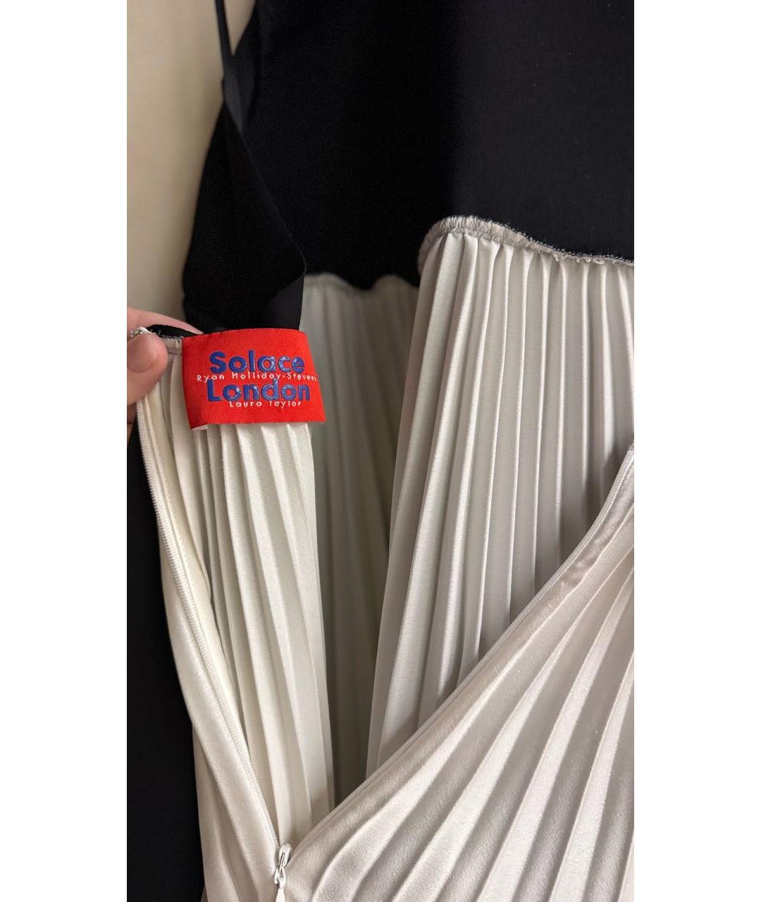 SOLACE LONDON Черное полиэстеровое вечернее платье, фото 6