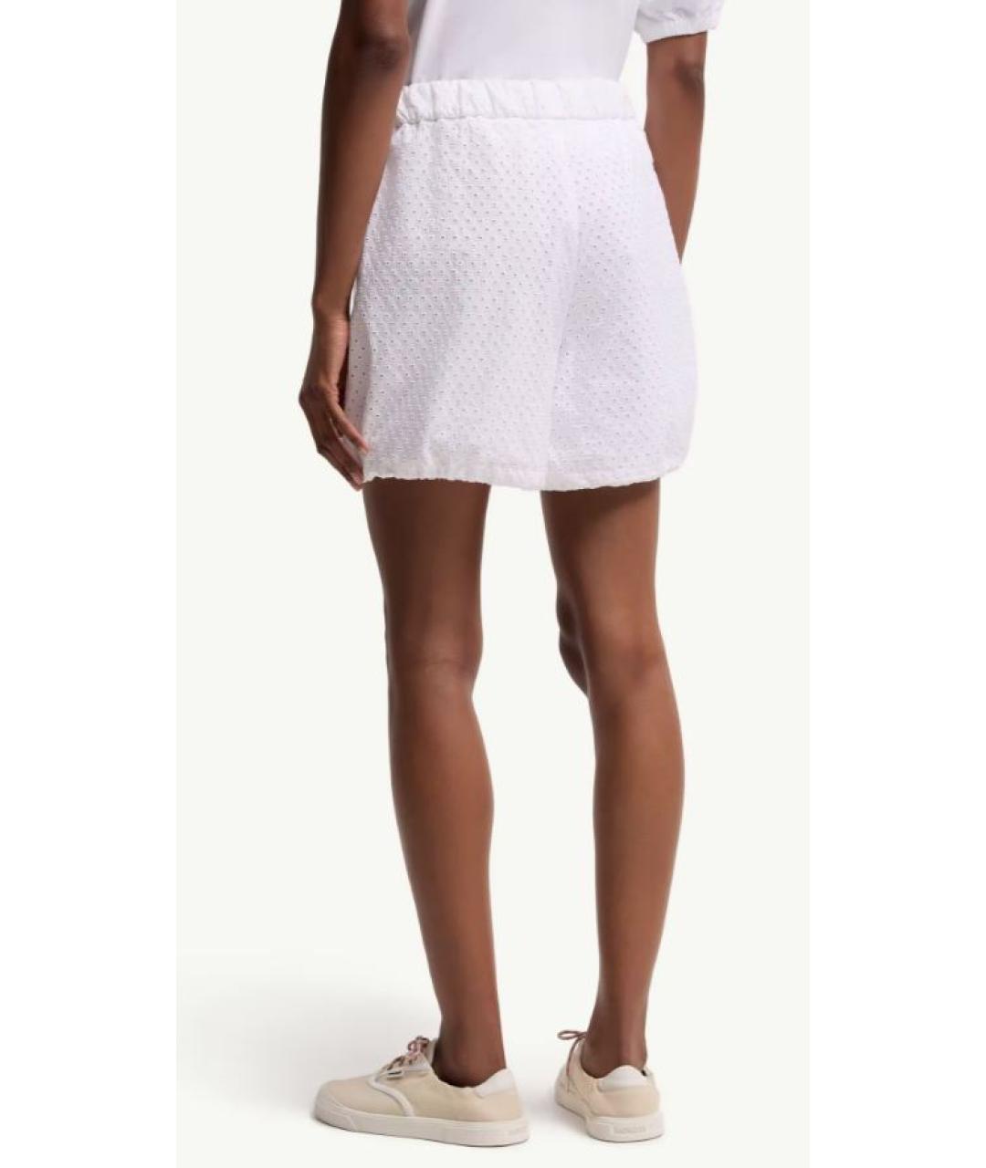 MONCLER Белые хлопковые шорты, фото 2