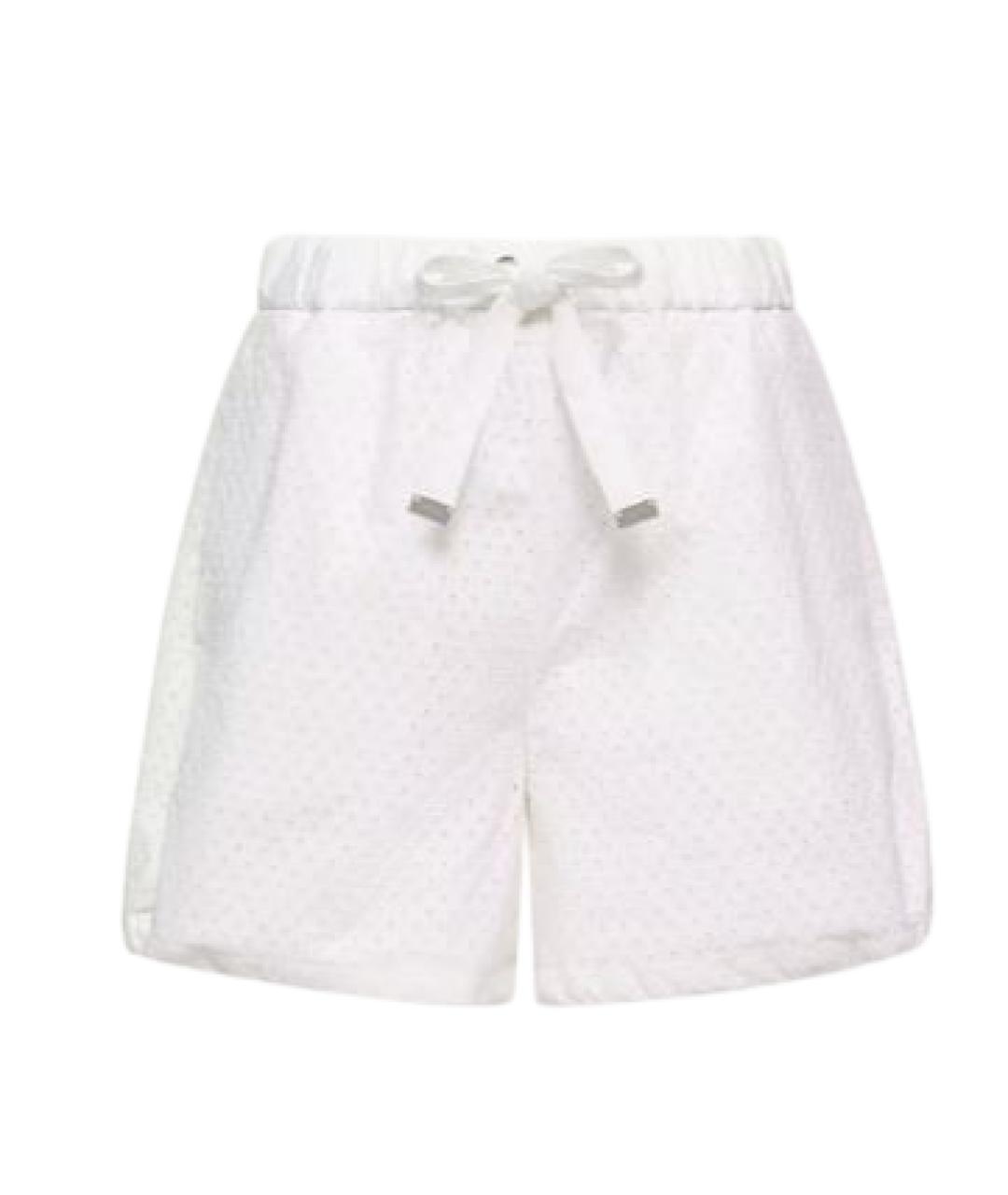 MONCLER Белые хлопковые шорты, фото 1
