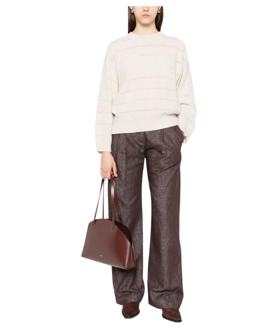 BRUNELLO CUCINELLI Бежевый джемпер / свитер, фото 2