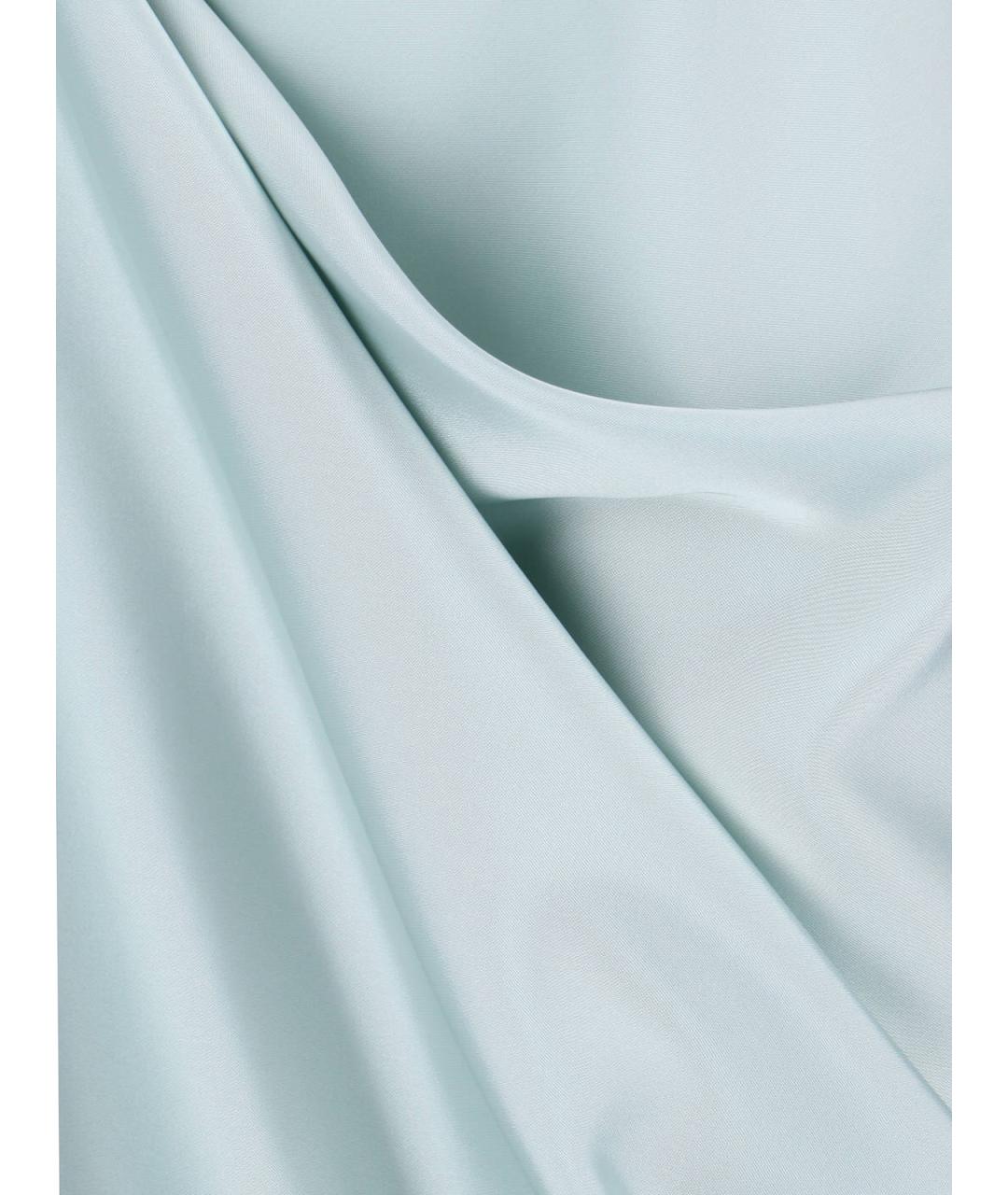 CALVIN KLEIN Голубая полиэстеровая юбка миди, фото 4