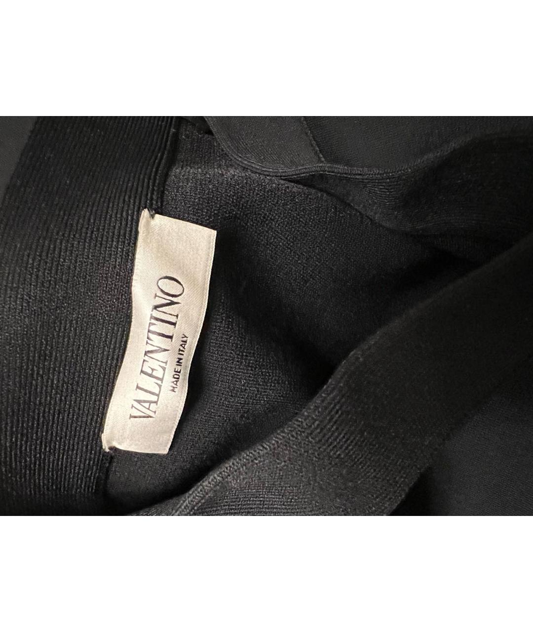 VALENTINO Черная вискозная юбка макси, фото 4