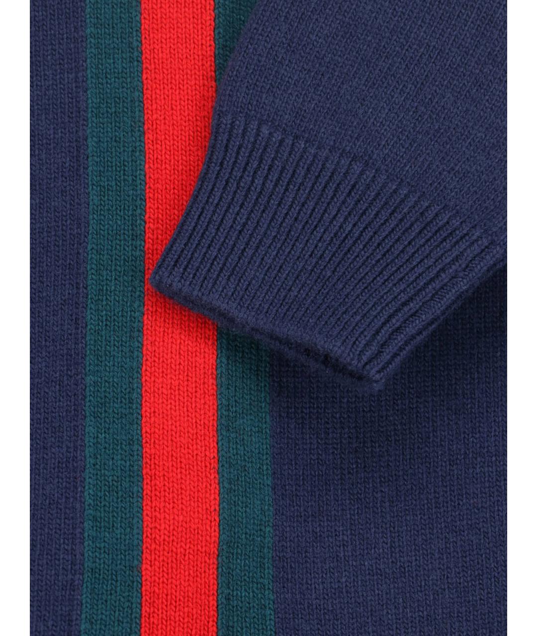 GUCCI Синий шерстяной кардиган, фото 5