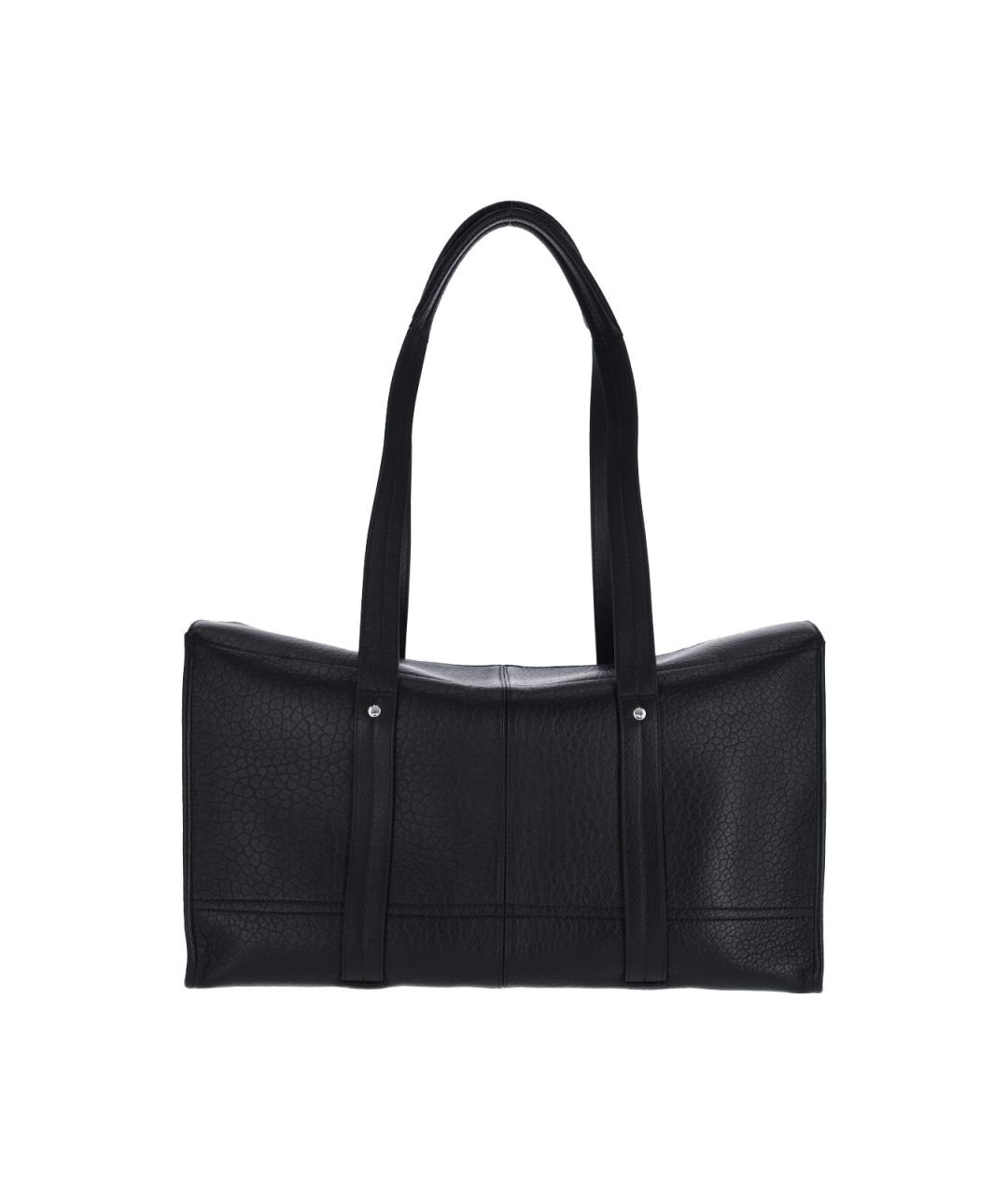 LEMAIRE Черная кожаная сумка тоут, фото 3