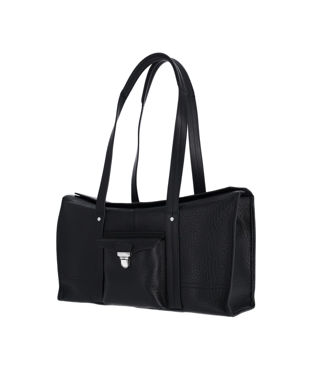 LEMAIRE Черная кожаная сумка тоут, фото 2