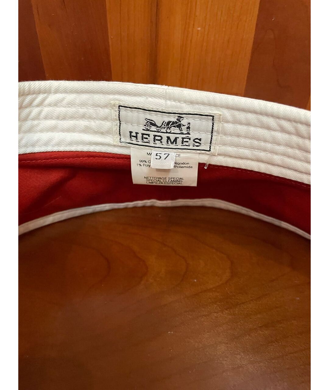 HERMES PRE-OWNED Белая хлопковая кепка, фото 2