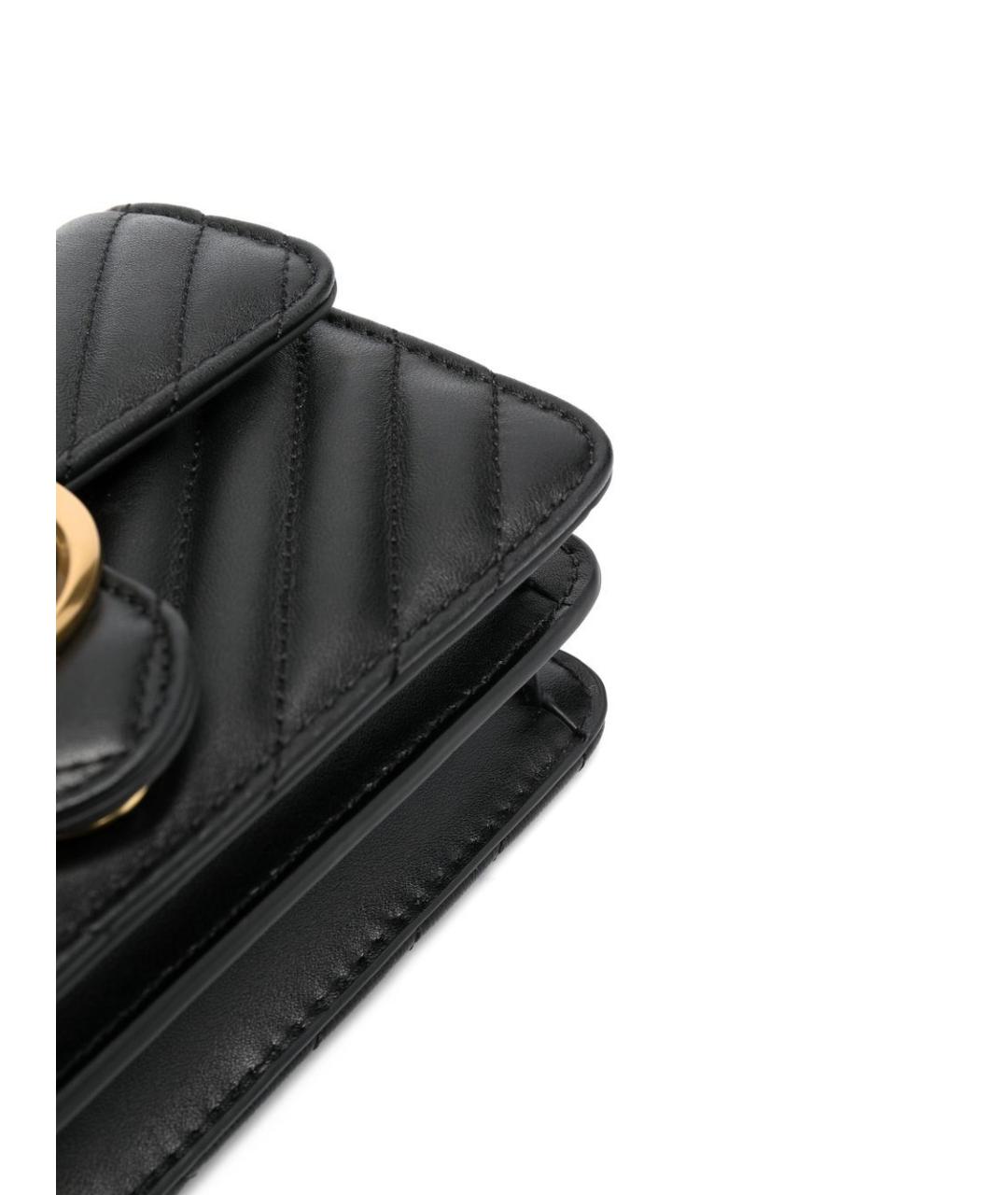 PINKO Черная кожаная сумка через плечо, фото 4