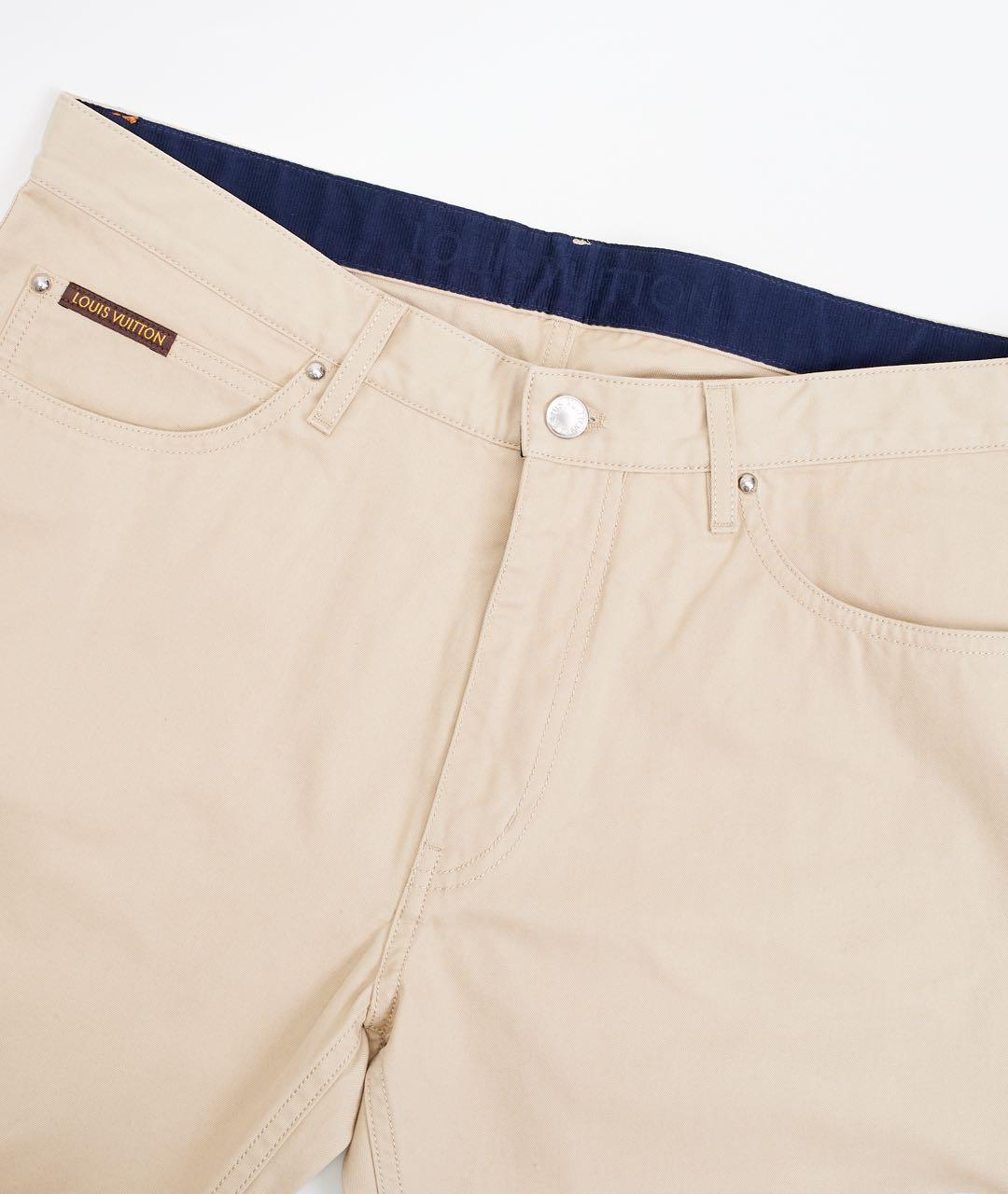 LOUIS VUITTON Бежевые хлопковые прямые джинсы, фото 3