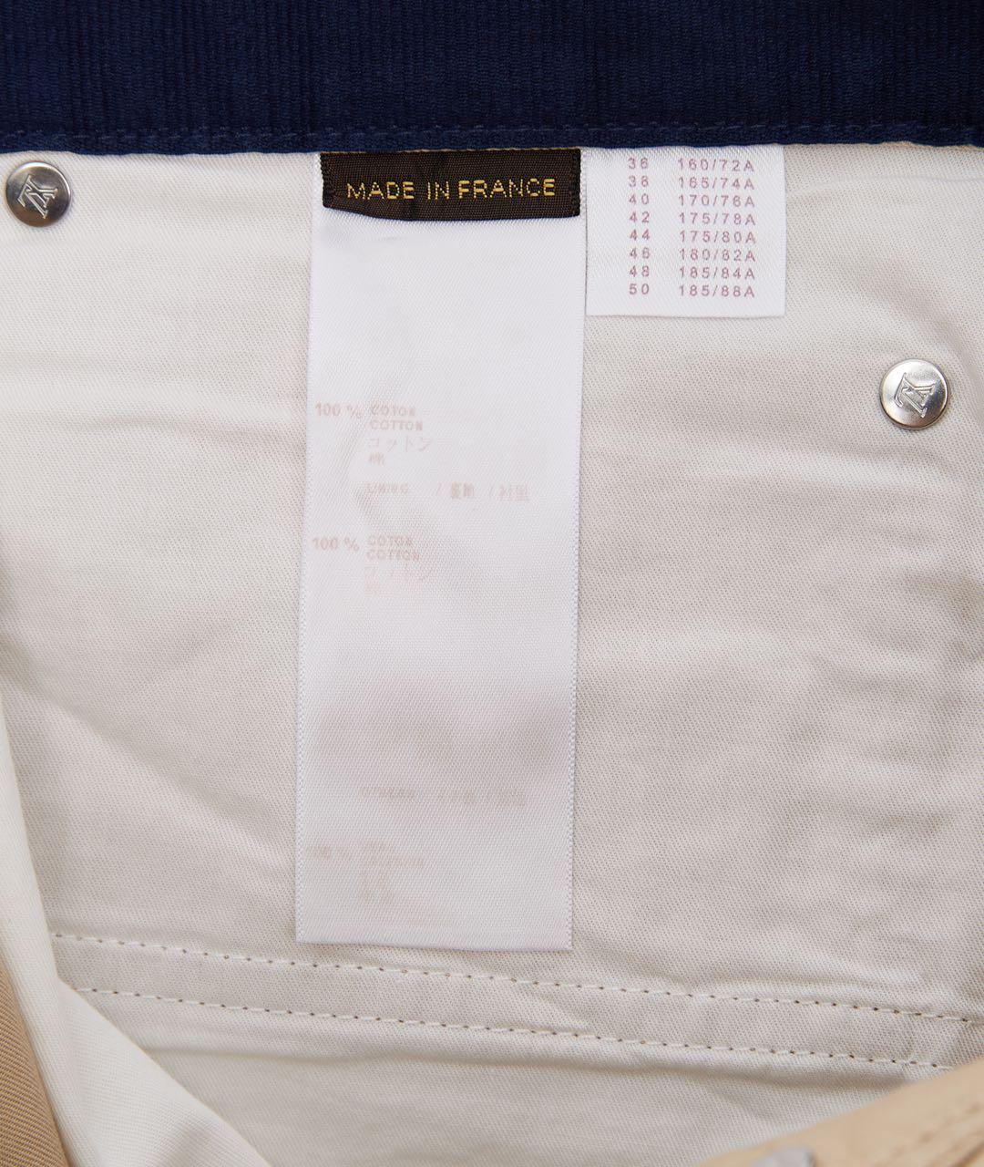 LOUIS VUITTON Бежевые хлопковые прямые джинсы, фото 2