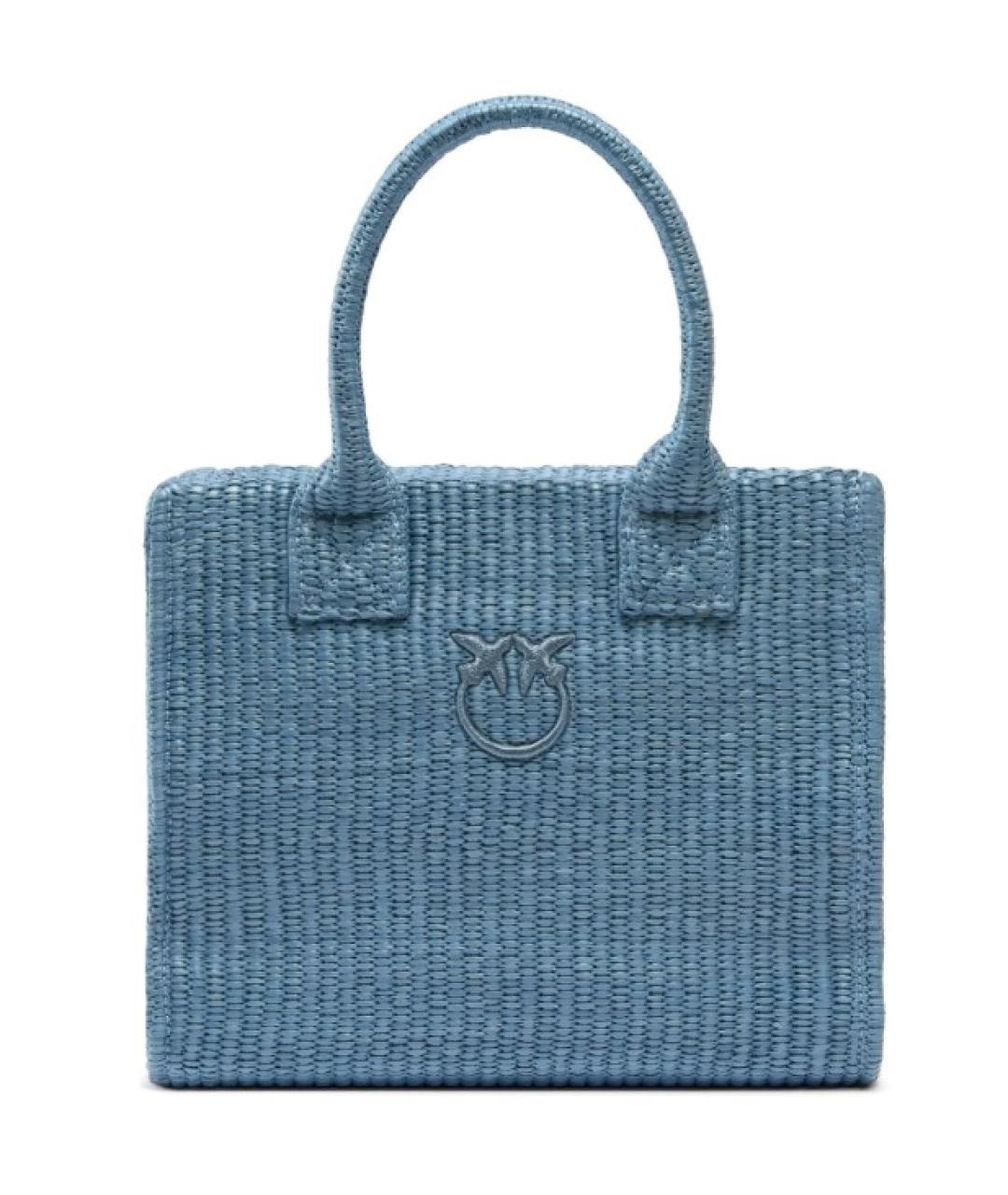 PINKO Голубая пелетеная сумка тоут, фото 1