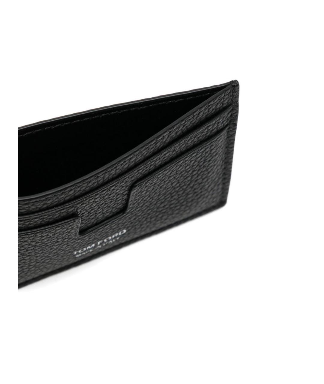TOM FORD Черный кожаный кардхолдер, фото 3