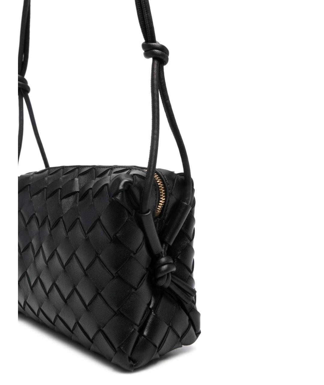 BOTTEGA VENETA Черная кожаная сумка тоут, фото 5