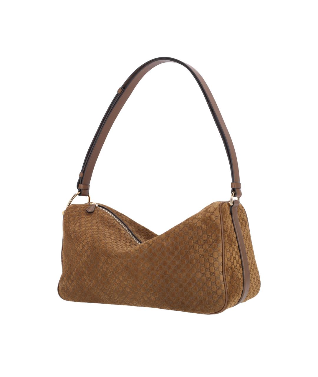 GUCCI Коричневая замшевая сумка тоут, фото 2