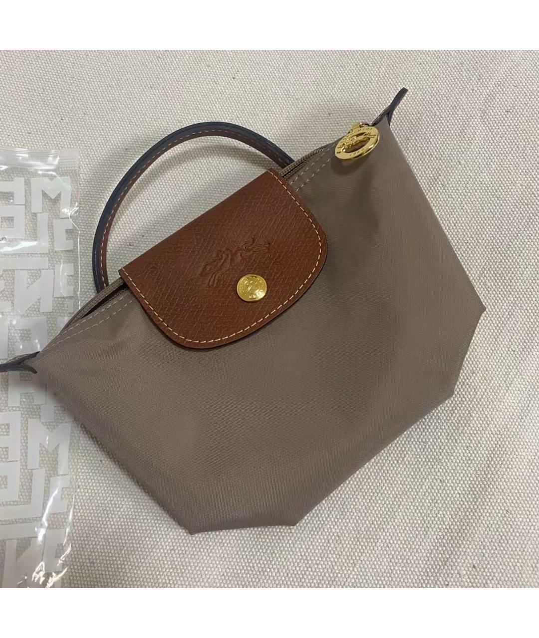 LONGCHAMP Бежевая сумка с короткими ручками, фото 5