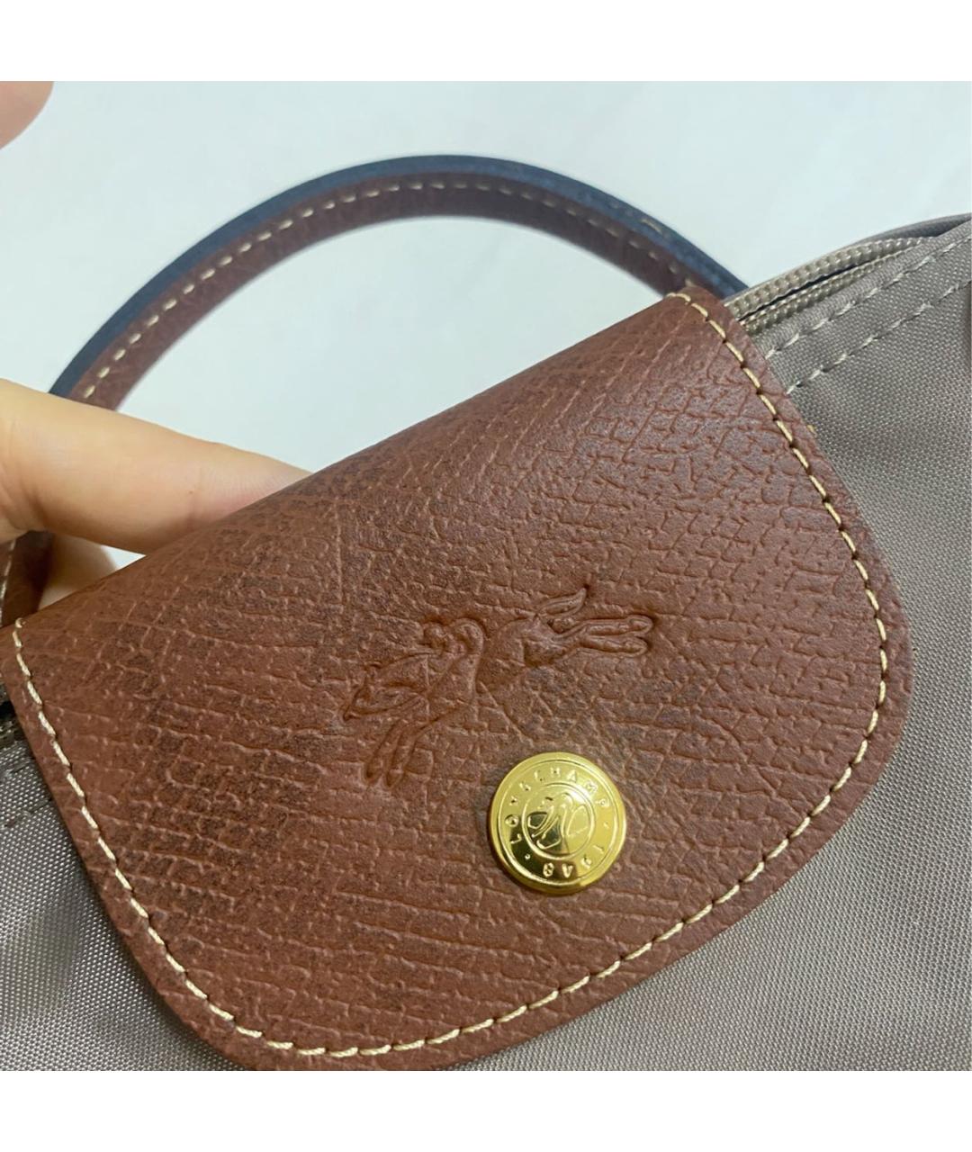 LONGCHAMP Бежевая сумка с короткими ручками, фото 7