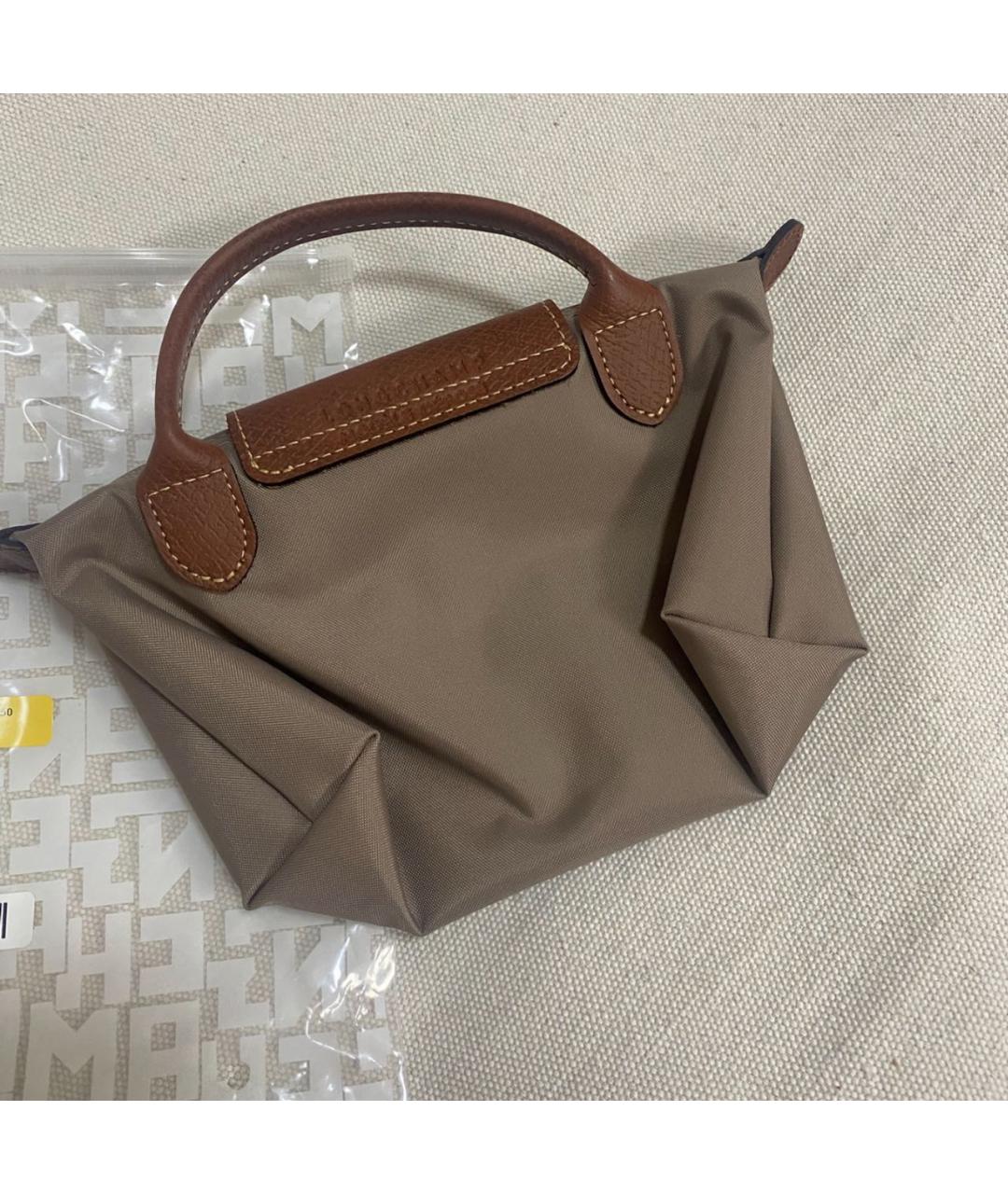 LONGCHAMP Бежевая сумка с короткими ручками, фото 6