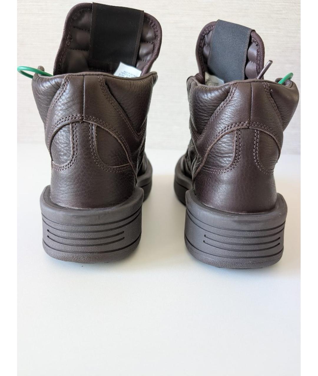 RICK OWENS DRKSHDW Коричневые кожаные кеды, фото 5