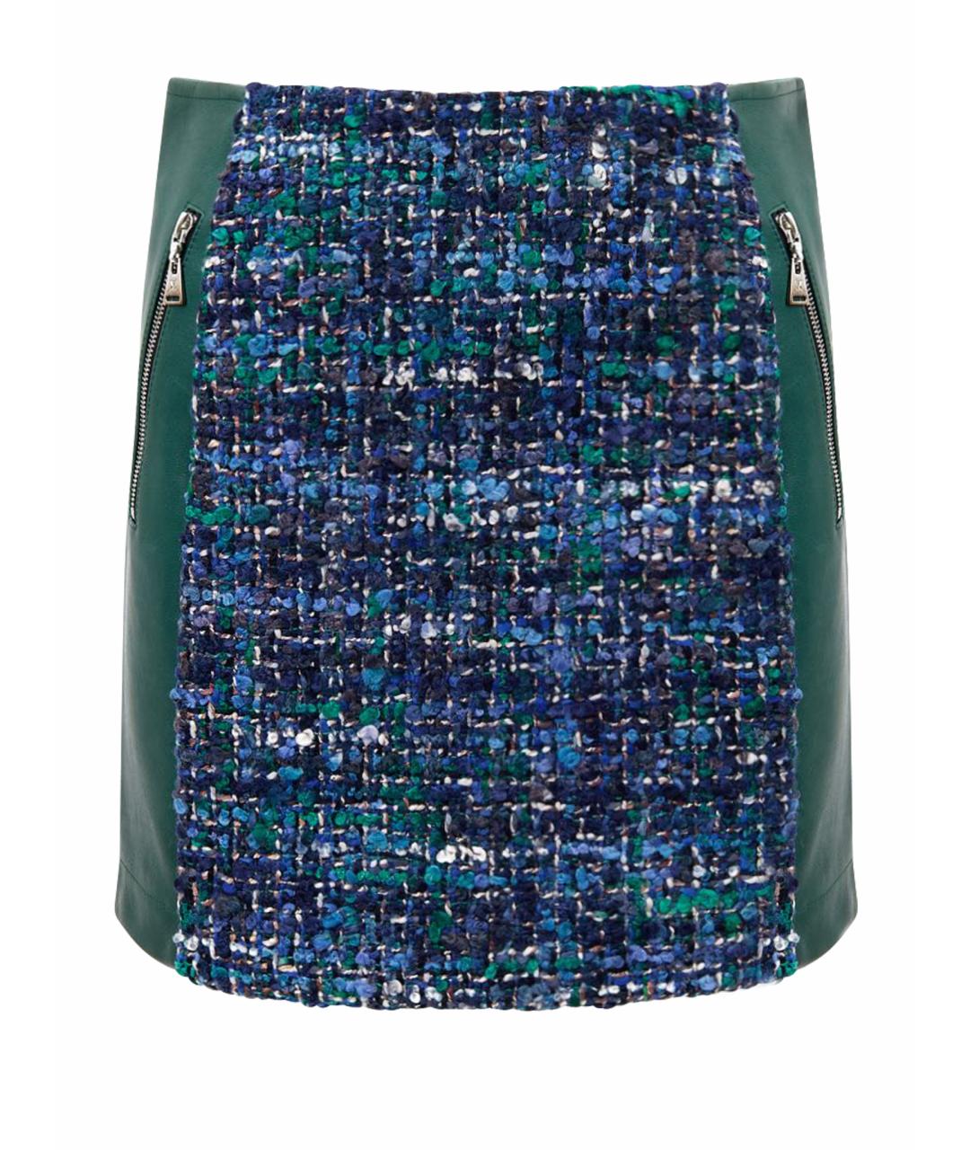 LOUIS VUITTON Зеленая кожаная юбка мини, фото 1