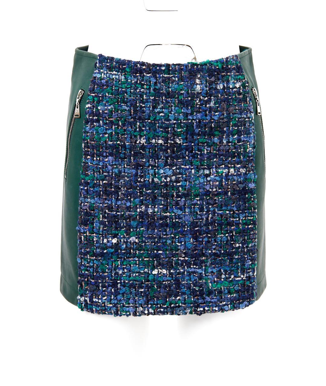 LOUIS VUITTON Зеленая кожаная юбка мини, фото 5