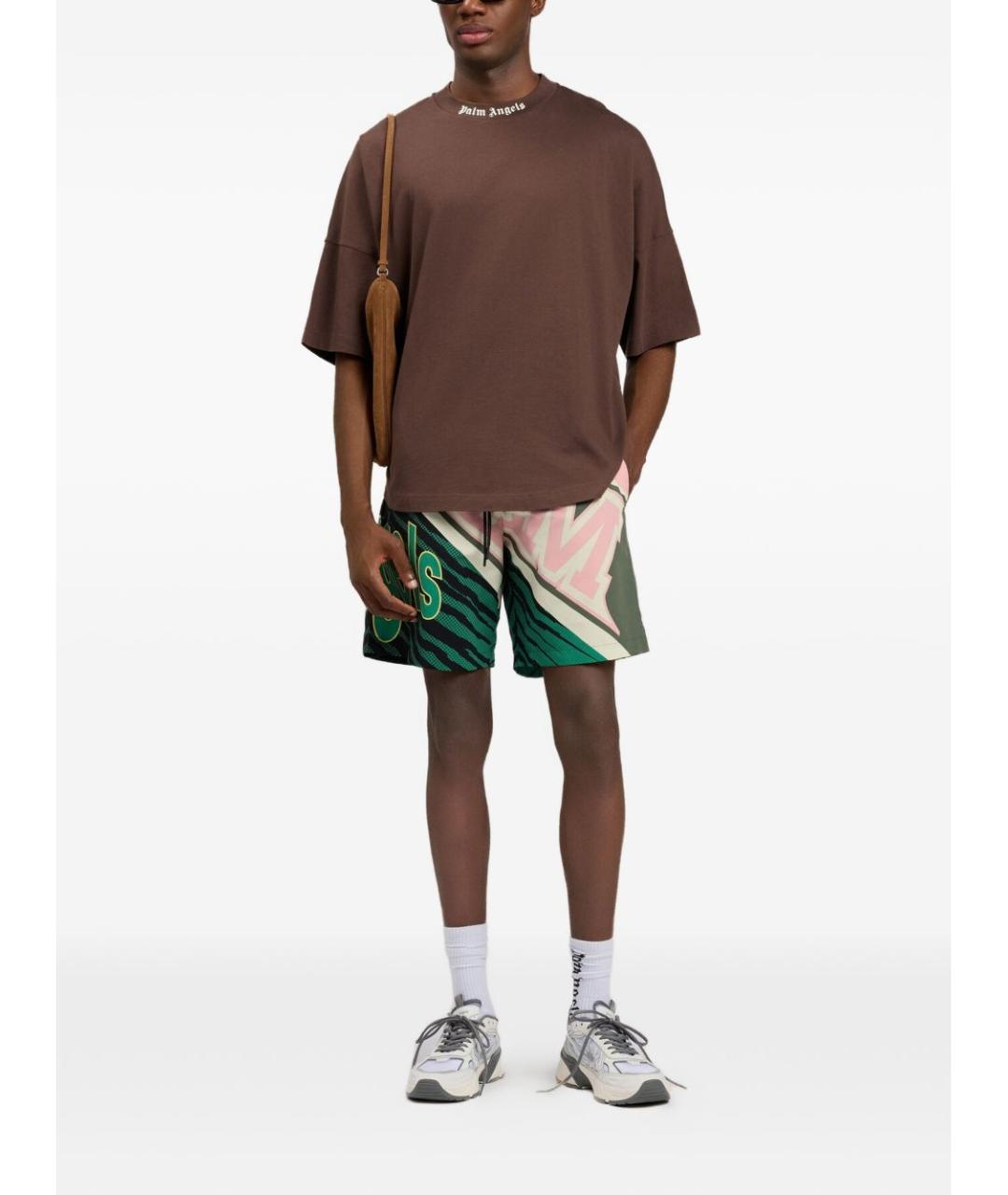 PALM ANGELS Коричневая футболка, фото 2