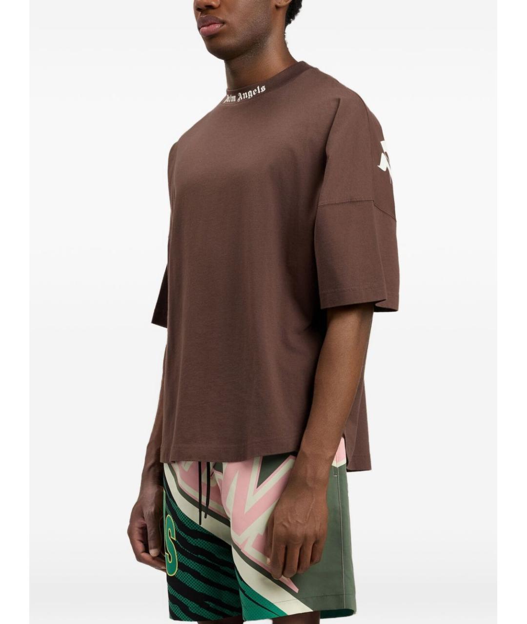 PALM ANGELS Коричневая футболка, фото 3