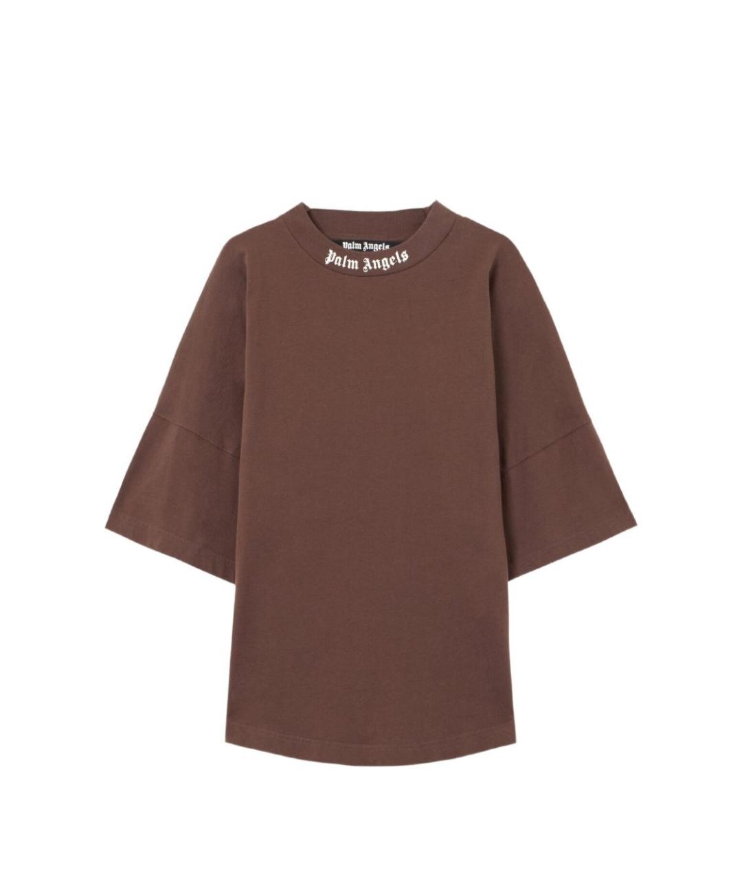 PALM ANGELS Коричневая футболка, фото 1