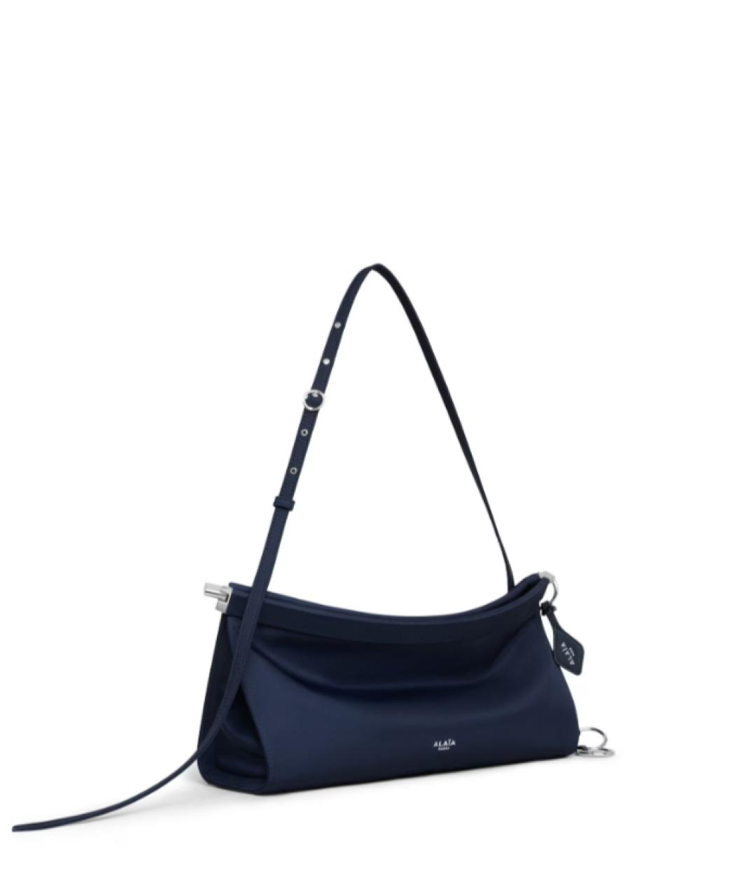ALAIA Темно-синяя синтетическая сумка через плечо, фото 2