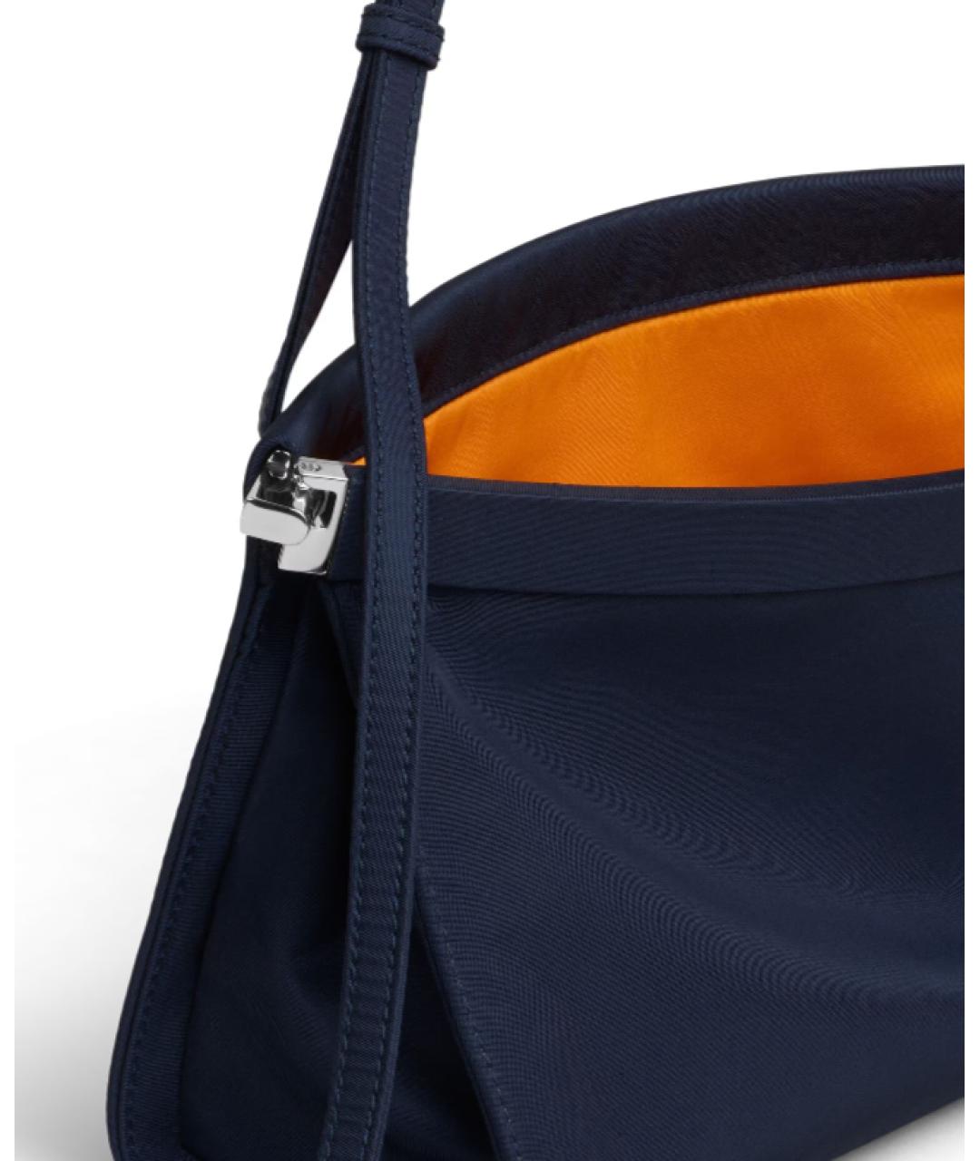 ALAIA Темно-синяя синтетическая сумка через плечо, фото 3