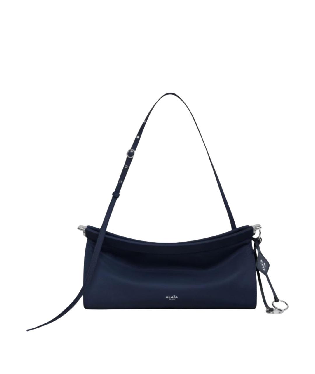 ALAIA Темно-синяя синтетическая сумка через плечо, фото 1