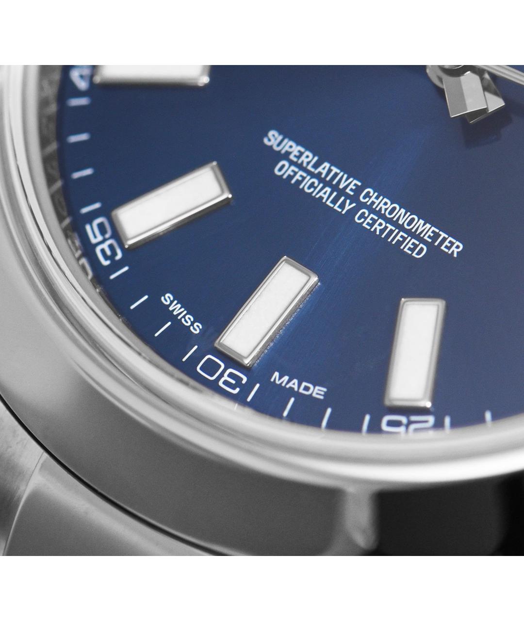 ROLEX Синие металлические часы, фото 4