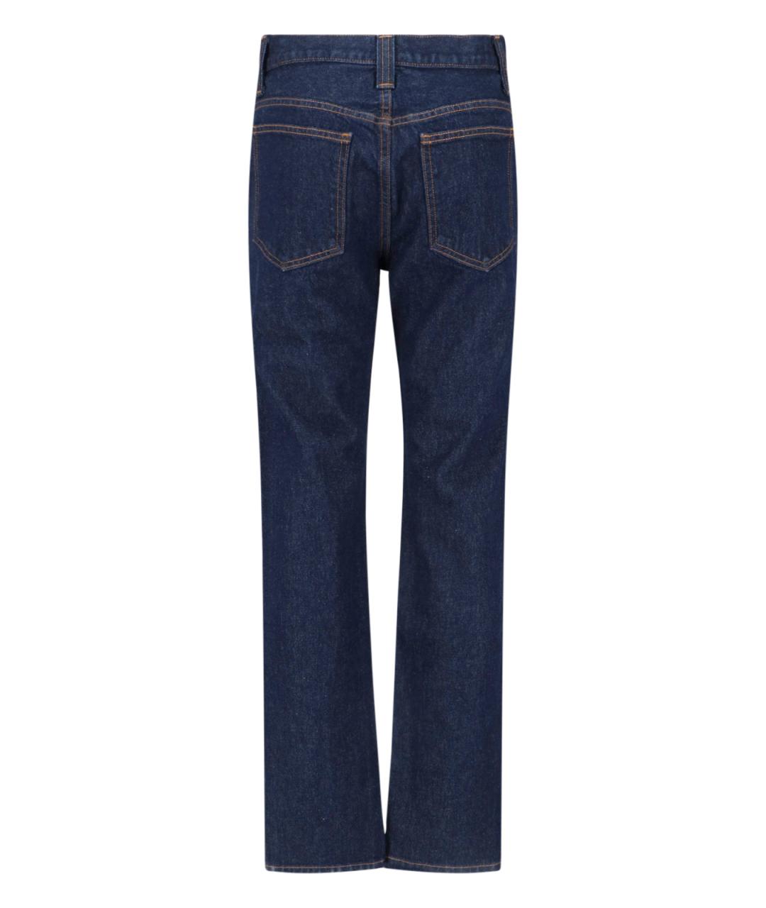 KHAITE Синие хлопковые прямые джинсы, фото 2