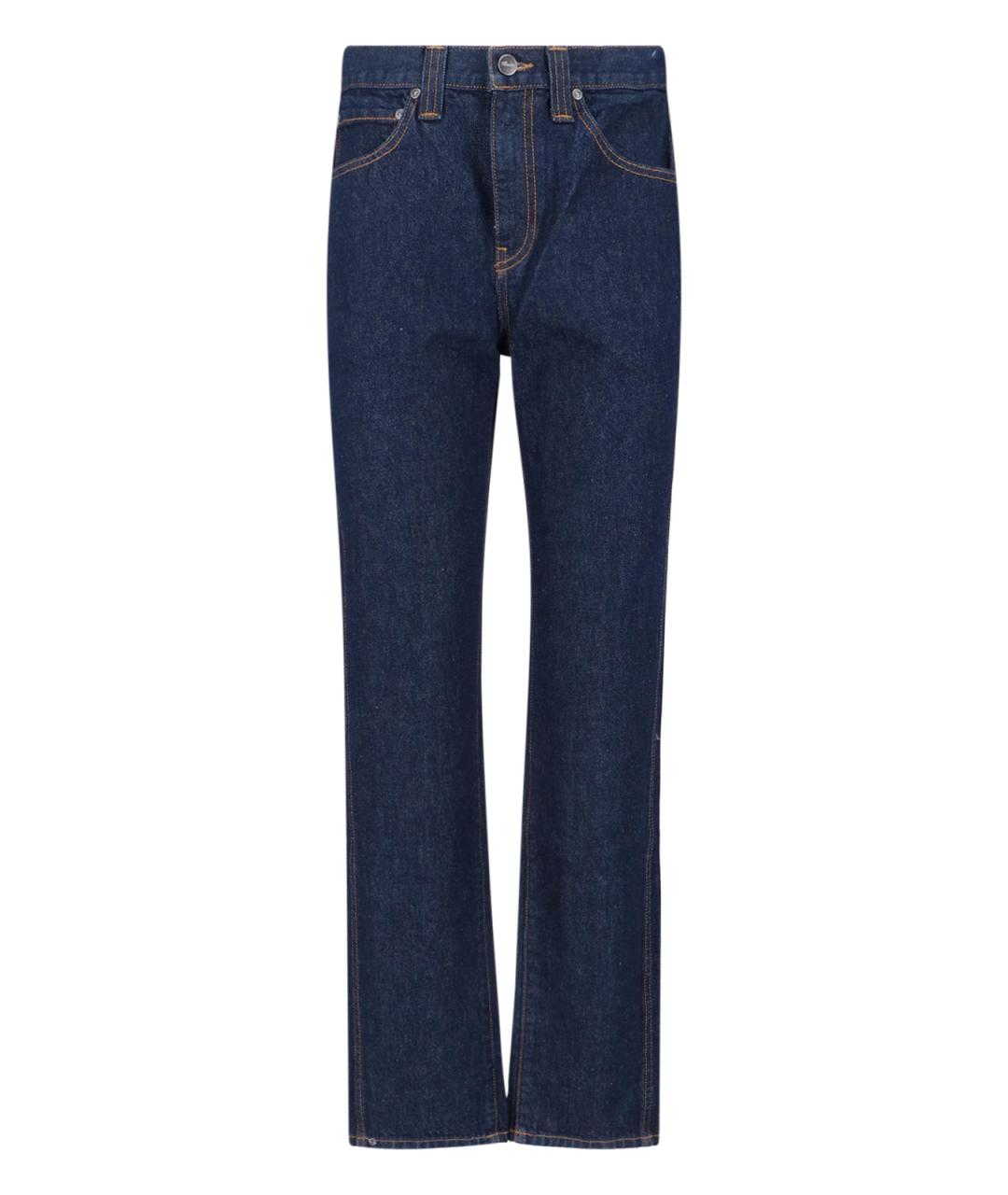 KHAITE Синие хлопковые прямые джинсы, фото 1