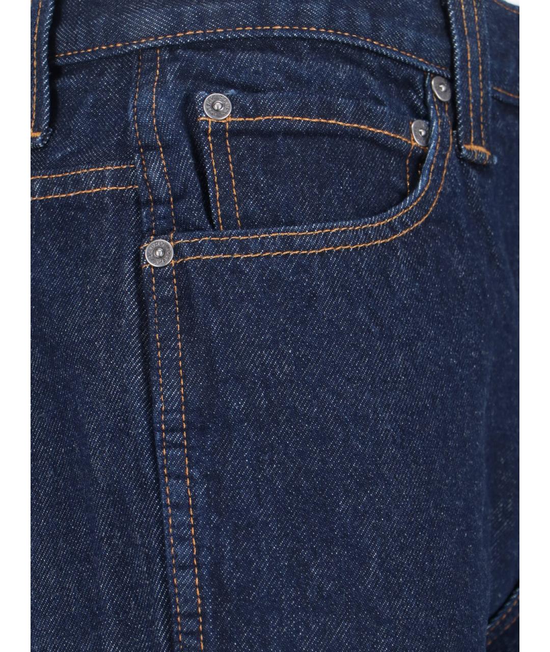 KHAITE Синие хлопковые прямые джинсы, фото 4