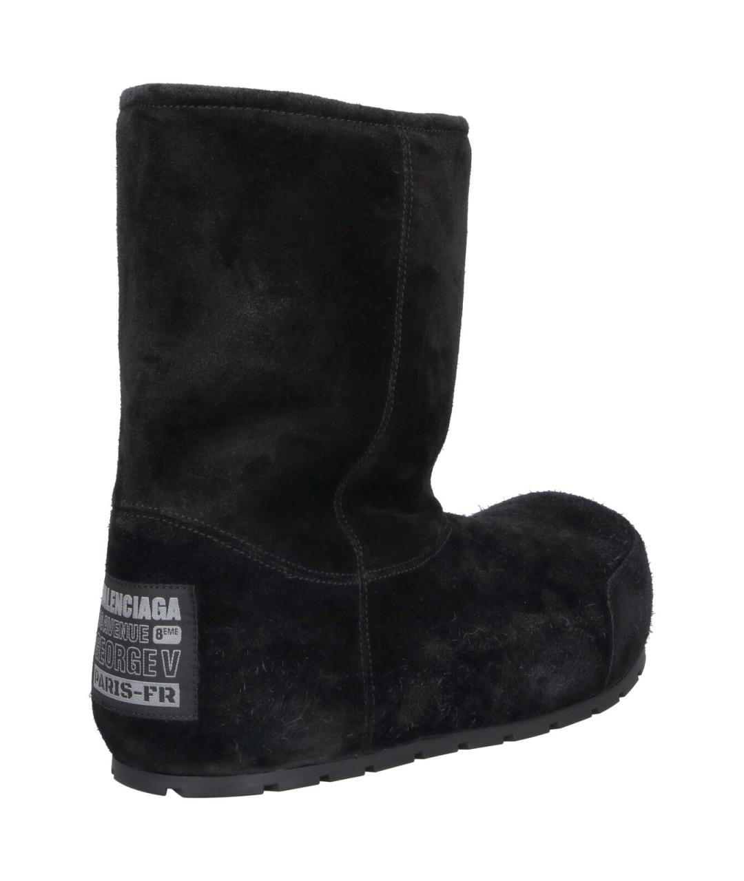 BALENCIAGA Черные замшевые низкие ботинки, фото 4