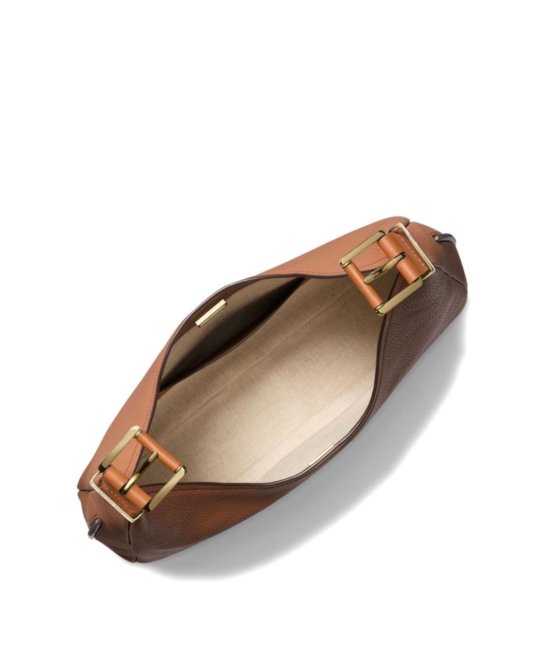 MICHAEL KORS Коричневая кожаная сумка через плечо, фото 3