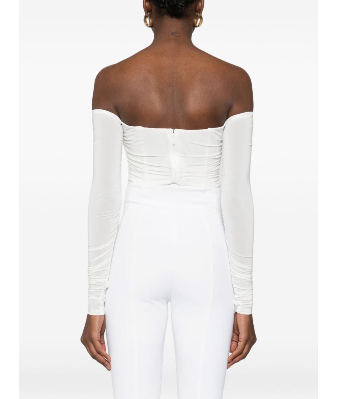 ELISABETTA FRANCHI Белое вискозное боди, фото 2