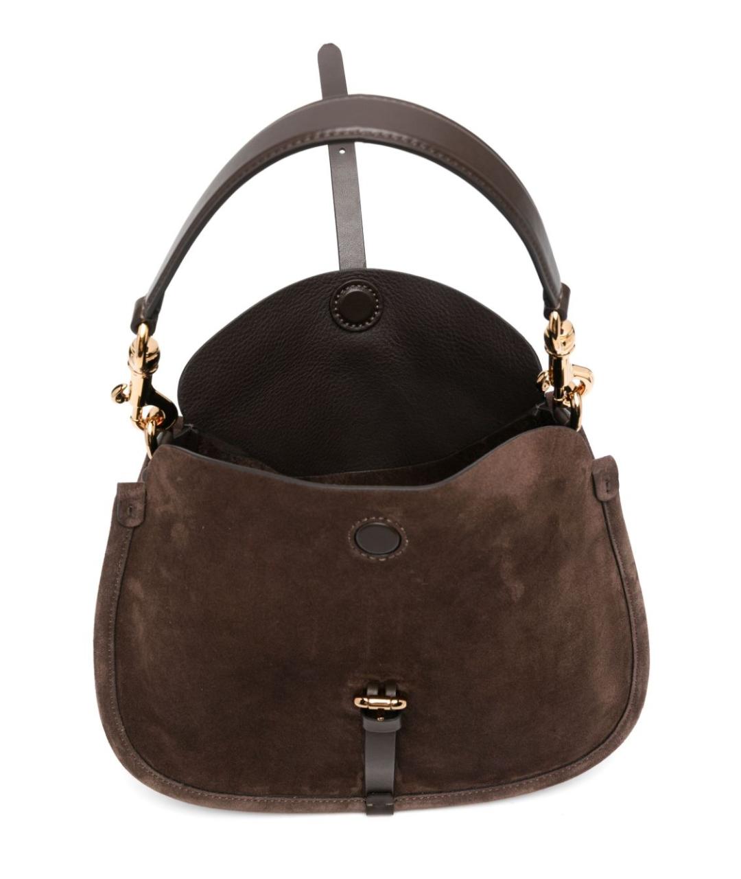 ETRO Коричневая замшевая сумка через плечо, фото 3